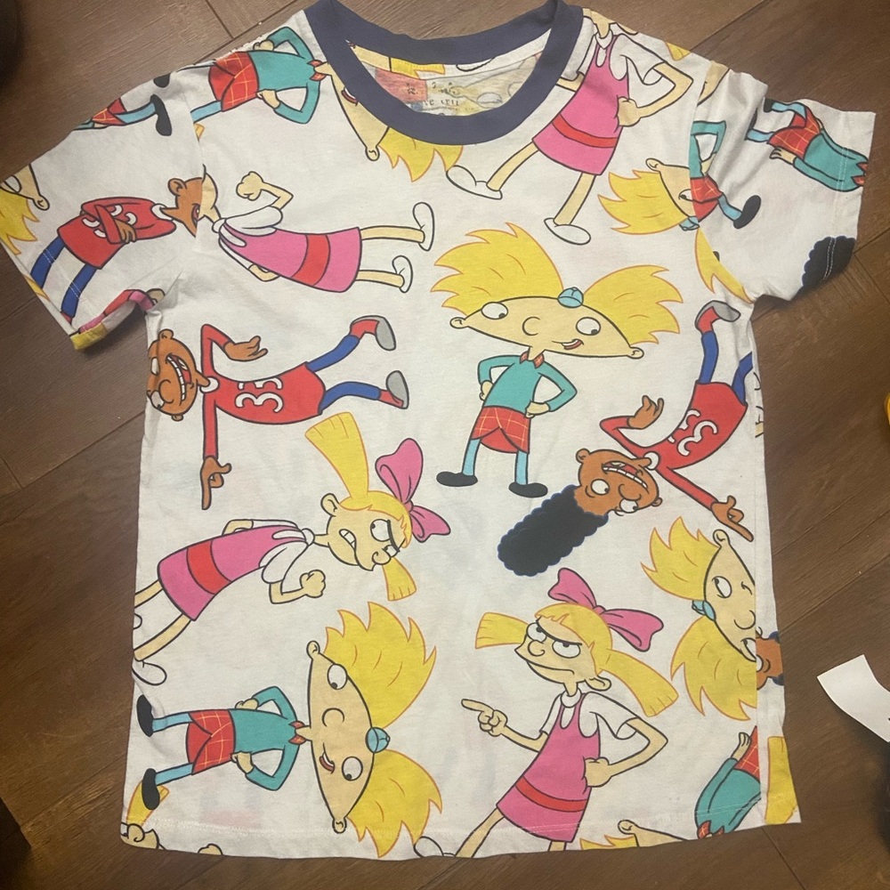 Kids Cartoon Character Print T-Shirt